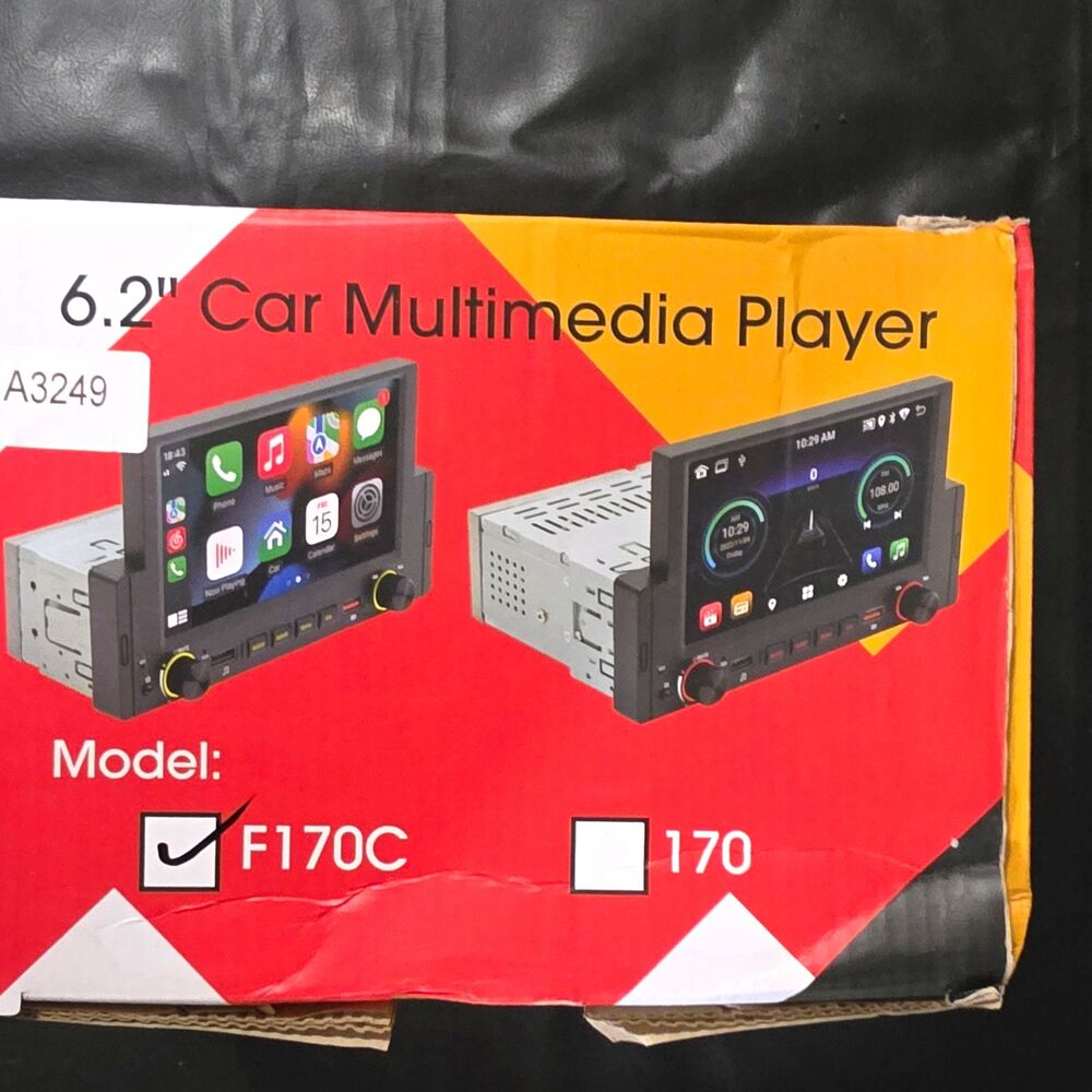 F170C 6.2in 1 DIN Touchscreen CarPlay USB Bluetooth Remote